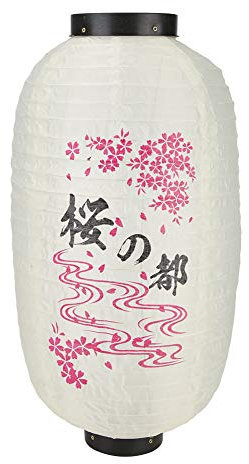 10Zoll Japanische Laterne, Deko Lampe Laterne aus Stoff, wasserdicht, japanische Lampenschirm, Deko für Restaurant, Bar, Hof, Garten (M)