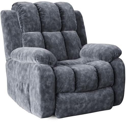 Blisswood Recliner Armchair, Lift Up Heated 8 Point Massage Sofa Armchair Single Motor Auto Reclining Chair Upto 180kg Weight Capacity Riser & Recliner Armchair for Living Room (Dark Grey)