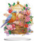 Starnearby DIY Diamond Painting Blumen und Vögel Deko, 5D Diamant Painting Tisch Deko, Diamant Malerei Kunst Set, Ornamente Geschenke für Anfänger Hausgeschenk Deko für Familie