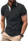 zitysport Poloshirt Herren Kurzarm Shirt Atmungsaktives Golf Polo Shirt Männer Sommer Shirts Sport Basic Slim Fit Tshirt mit Brusttasche Polohemd(Dunkelgrau-2XL)