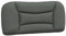 vidaXL Kopfteil Kissen, Kopfteilkissen mit Reißverschluss, Rückenkissen mit hervorragender Rückenlehne, Kopfkissen Lesekissen, Dunkelgrau 90cm Stoff