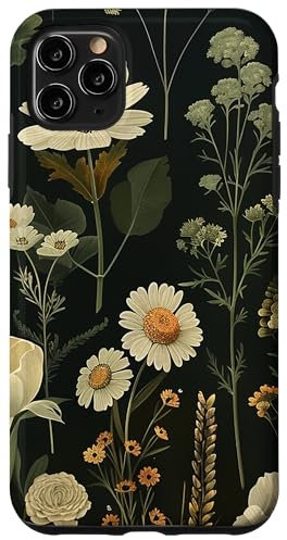iPhone 11 Pro Max Wildflowers Pattern Green Floral Nature Garden Graphic Case
