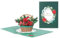 Lkw Ogechi Pop Up Weihnachtskarten, Weihnachtsblumenkorb 3D Grußkarte mit Leerer Notizkarte und Umschlag, Pop Up Weihnachtsgrußkarte für Weihnachten Silvester Thanksgiving