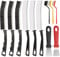 Maxentico 9X Brosse Nettoyage Salle de Bain+2Grattoir, Joint Carrelage, Brosses de Nettoyage de Crevasses à Poils Durs, pour Groove Gap et Saleté Rainure a Rouille dans Salle,Cuisine,Toilettes