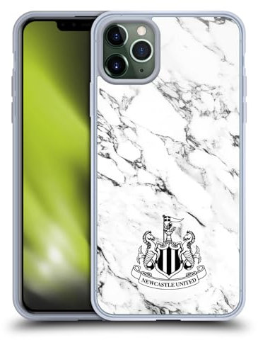 Head Case Designs Offizielle Newcastle United Football Club Weißer Marmor Wappen Soft Gel Handyhülle Hülle kompatibel mit Apple iPhone 11 Pro Max