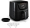 Klarstein AeroVital Deluxe - Friggitrice Ad Aria, 5L, 1700W, Display Touch, 8 Programmi, Rivestimento Antiaderente, Griglia & Teglia Per Pizza, Cool-Touch, Timer & Controllo Temperatura, Nero