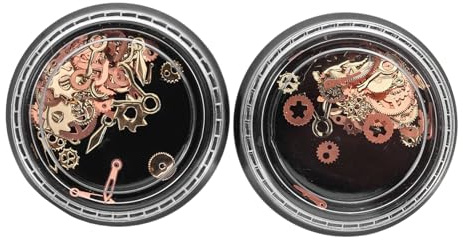 Veemoon Punk Nagelnieten aus Legierung 2 Stück Steampunk Zahnraddekor für Nagelkunst und Bastelarbeiten Wiederverwendbar Tragbar