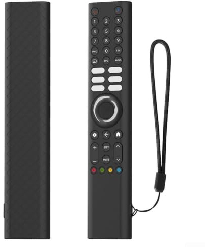 HEIBTENY Funda protectora de silicona para mando a distancia para Xiaomi XMRM-P3, todo incluido, 360°, a prueba de golpes, antideslizante, resistente a los arañazos y fácil de limpiar (negro)
