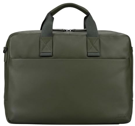 Jost Leder Laptoptasche Businesstasche mit Laptopfach Tromsoe Business Bag Olive olivgrün