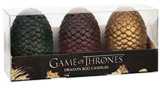 Game of Thrones: Sculpted Dragon Egg Candles (Set of 3)