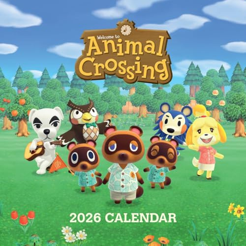 2026 CALENDAR ANIMAL CROSSING MONTH TO VIEW SQUARE WALL CALENDAR OFFICIAL PRODUCT