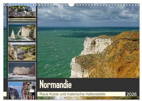 Normandie - Raue Küste und malerische Hafenstädte (Wandkalender 2026 DIN A3 quer), CALVENDO Monatskalender: Fotoreise entlang der normannischen Küste (CALVENDO Natur)