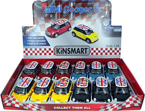 MINI COOPER S CON BANDIERA UNIONE 1:28 - DIE CAST