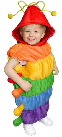 Seruna Raupen-Kostüm, F83 86-92, für Baby Babies Klein-Kind, Raupe Schmetterling Kostüm-e Fasching Karneval Kleinkinder-Karnevalskostüme Kinder-Faschingskostüme