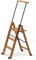 Arredamenti Italia Leiter 170/3 TUSCANIA; Holz - 3 Stufen - zusammenklappbar - mit Sicherheitssystem - Farbe: Kirsche Holz AR-It il Cuore del Legno