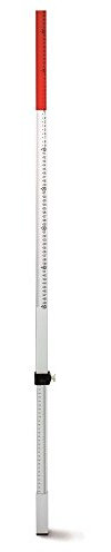 BMI 70521300 Teleskop-Nivellierlatte mit mm/Zoll Graduation, mehrfarbig