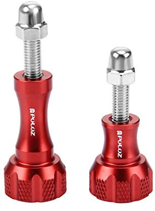 PULUZ CNC Aluminio Pulgar Perno inoxidable Tornillo Tuerca Set para GoPro HERO4 Session /4/3+/3/2/1, Xiaomi Yi, SJ4000, SJ5000, SJ6000 (rojo)