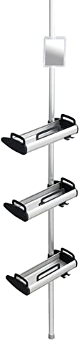 WENKO 22828100 Étagère de Douche Télescopique Line Plastique Argent 60x20.5x7 cm