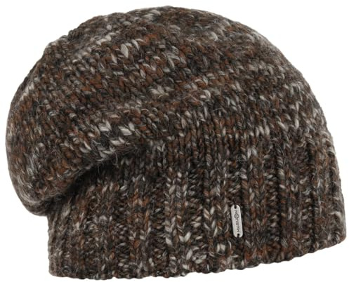 McBURN Alaseja Damen Strickmütze - Made in Italy Strickbeanie Beanie Skimütze Oversize, Oversize Winter Herbst-Winter - One Size Dunkelbraun