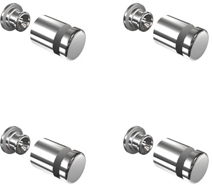ALTUMIS - Lot 4 fixation murale fendue FIXF1-4 entretoises fendues - Argent