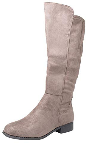 Fitters Footwear That Fits Donne Stivali May Microfibra Stivale alla Moda con Elastico (44 EU, Tortora)