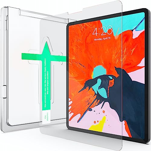 XeloTech Schutzglas für iPad Pro 11 [2022, 2021, 2020, 2018] Gen.4,3,2,1 und iPad Air 5/4 Gen. (2022/2020) - Schutzfolie aus 9H+ Echtglas - Extra kratzfest - Mit Schablone für Positionierung