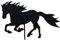 Manufakt-Design Franken Pferd Galopp ca. 35 cm breit Gartenstecker Edelrost