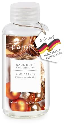 pajoma® Raumduft Nachfüllflasche Zimt-Orange 4x 100 ml | Nachfüller für Lufterfrischer | intensiver und hochwertiger Duft in Premium Qualität