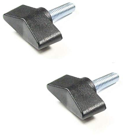 2X Flügelschrauben mit Gewindebolzen M4 M5 M6 Kunststoff Stahl T-Griffe Schraube 4MM 5MM 6MM UNIVERSAL MUTTERN Schwarz (M4x20)