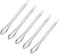 sourcing map Micro Scoop 125mm Stainless Steel Reagent Sampling Lab Spoon Spatulas for Laboratory 5Pcs