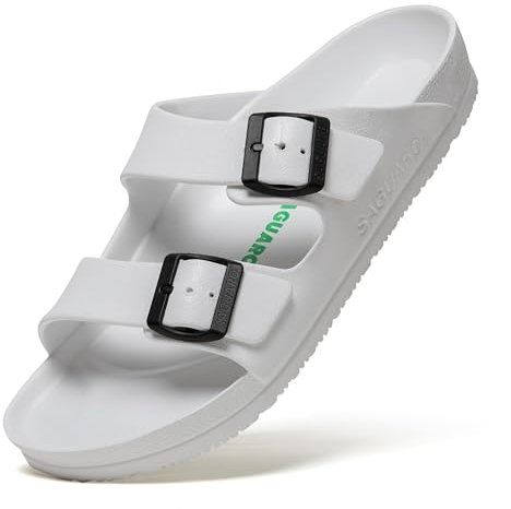 SAGUARO Scarpe da Bagno Unisex Estate Comodo Ultraleggero Ciabatta da Giardino Adulto Antiscivolo Pantofole Spiaggia Piscina Mare Esterno Casa, Clog Bianco 41