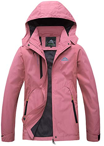 LUI SUI Veste à capuche coupe-vent imperméable pour femmes en plein air
