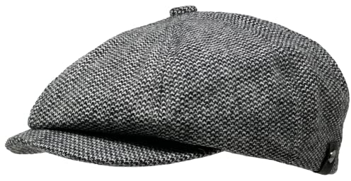 WEROR Herren Schiebermütze Flatcap Mütze Cap WEROR-323.1 (56-57, Grau)