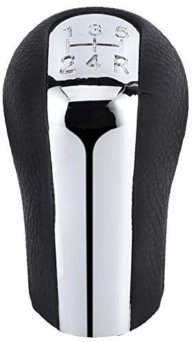 Ymiko Pomo de Palanca de Cambios para Coche de 5 velocidades pomo de Ajuste de Cambio de Marchas para R-AV4 Verso Avensis Yaris/Vitz pl¡§¡éstico PVC/Cuero PU