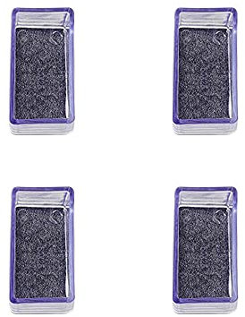 Zoyay Caps for Desk Feet Chair Leg Clear Silicone Caps with Felt Table Feet Pads Covers Furniture Caster Wooden Floor Protectors Prevent Scratches Rectangular-Transparent_4pcs_15-30mm