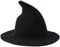 Hexenhut für Damen, spitz, faltbar, breite Krempe, Strickmütze für Halloween, Weihnachten, Kostümparty, Schwarz
