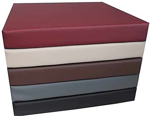 ANTIRUTSCH Sitzkissen Bankkissen Stuhlpolster für Haus und Garten 40x40x5 cm (dunkelgrau, 1)