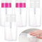 LTHERMELK 4 Stück Nagellackentferner Flasche, Kunststoff Drücken Dispenser Pumpflasche, 150ml Transparent Leere Pumpspender Reiseflasche für Entferner Cleaner Reinigungsmittel