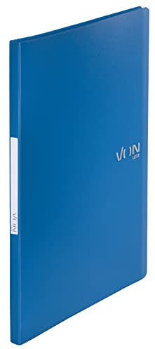 VON Leitz 46690035 Lot de 5 porte-vues A4 avec 30 compartiments en polypropylène pour 60 feuilles, bac à documents flexible pour l'école, l'étude et la maison, bleu, 46690035