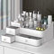 Queta Blanco Organizador de Maquillaje, se Adapta a Joyas, cepillos, Barras de Labios y cremas, Almacenamiento de Cosméticos con con 3 cajones y 8 cuadrículas