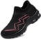 LARNMERN Chaussures de Securite Femmes À Enfiler Legere Basket de Sécurité Confort Protection Embout Acier Coussin d'aire Chaussures de Travail Respirante (Rose Noir,36.5EU)