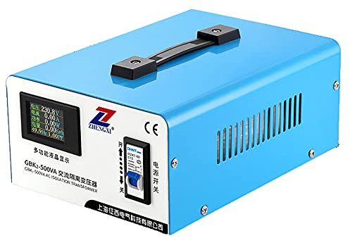 Jieotwice Transformador de Aislamiento de Anillo de CA Monofásico, Convertidor de Potencia Aislado de Seguridad de Audio, Transformador Antiinterferencia de 220V a 220V 500W