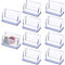 Udbrud Porte-Cartes de Visite Transparent, 10 Pièces Présentoir à Carte de Visite Porte-Cartes de Visite en Acrylique Présentoir de Cartes de Visite en Plastique pour Bureau