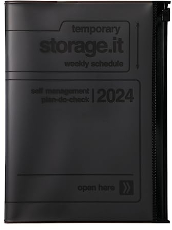 MARK'S 2023/2024 Taschenkalender B6 vertikal, Storage it, Black