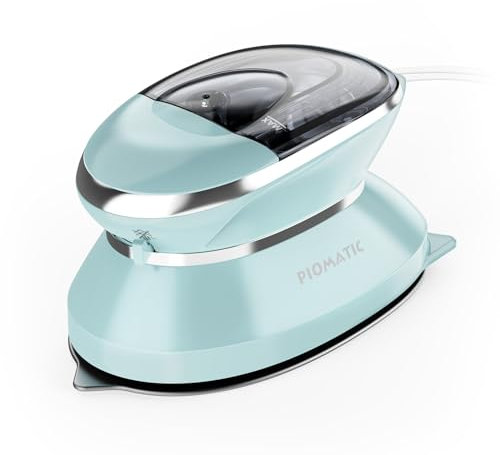 PIOMATIC Mini plancha de viaje con vapor para ropa con doble voltaje, mini máquina de planchar portátil con suela antiadherente, plancha pequeña para costura, acolchado y manualidades