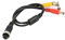 AMZLORD 4 broches tête d'aviation femelle vers BNC/RCA/DC caméra de vidéosurveillance câble adaptateur AV