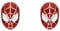 Disney Marvel Stainless Steel Silver, White & Red Spiderman Earrings E600216L