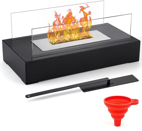 Idyfodol Tabletop Fire Pit Bowl – Indoor Outdoor Portable Decorative Fireplace – Fuel Not Included – Safe for Balcony, Garden, Dining Table