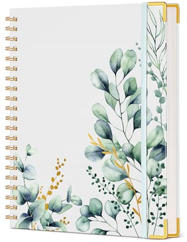 Aesthetic Spiral Notebook Journal for Women, 200 Pages Lined Notebooks 21.6 cm x 27.9 cm, A4 Large Hardcover Spiral Journals with 100GSM Thick Paper, Cute College Lined Notebook for Writing Work
