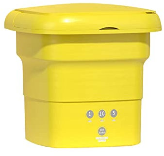 Hundnsney Machine à Laver Portable Mini-Lave-Linge Nettoyant Les Chaussettes de Lavage Semi-Automatiques à LumièRe Bleue pour Appartement Voyageant Prise UE-A
